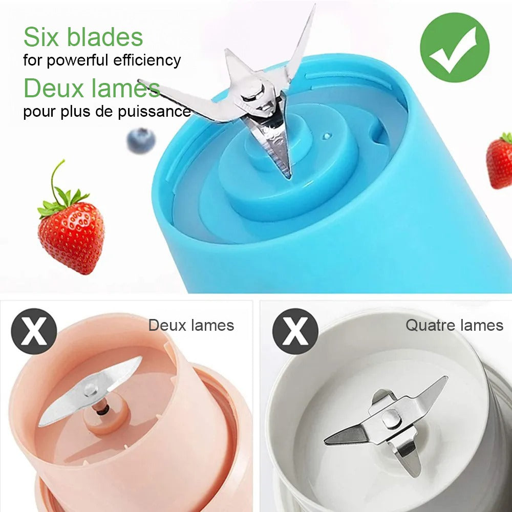 Mini Mixeur Électrique Portable Ju479 - Chargement USB, Multifonctionnel pour Fruits et Milkshakes, Design Élégant et Sécurisé