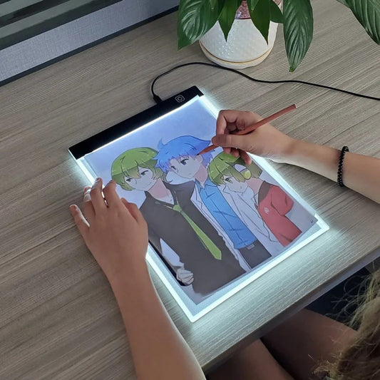 Planche à Dessin LED A4 pour Enfants - Jouet Éducatif Lumineux, Cadeau Créatif pour Petits Artistes, Trois Niveaux de Luminosité