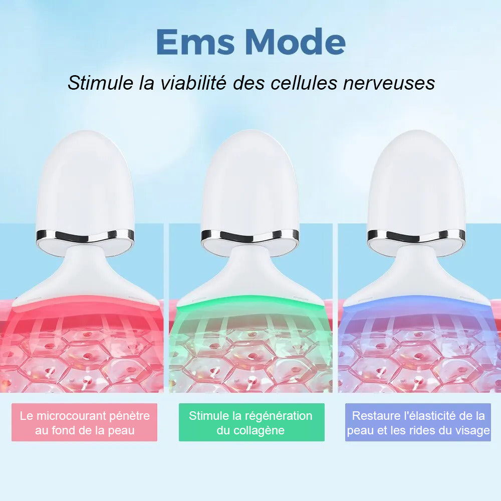 Appareil de Beauté Électrique pour Cou et Visage Hailicare - Masseur EMS, Micro Courant, USB, Soin Anti-Âge et Raffermissant