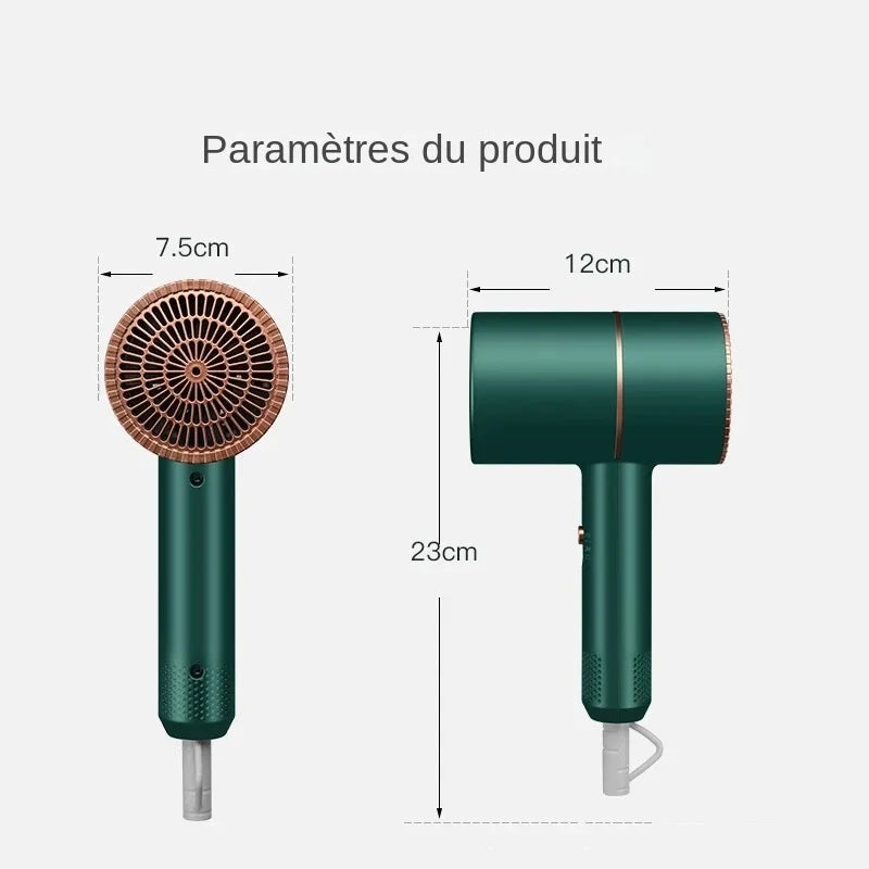 Sèche-Cheveux Portable Haute Puissance avec Anion - Séchage Rapide, Contrôle de Température, Idéal pour Salon et Usage Domestique