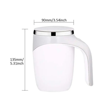 Tasse à Café Magnétique Rotative en Acier Inoxydable - Portable, Arrêt Automatique, Idéale pour Maison et Bureau, 301-400ml