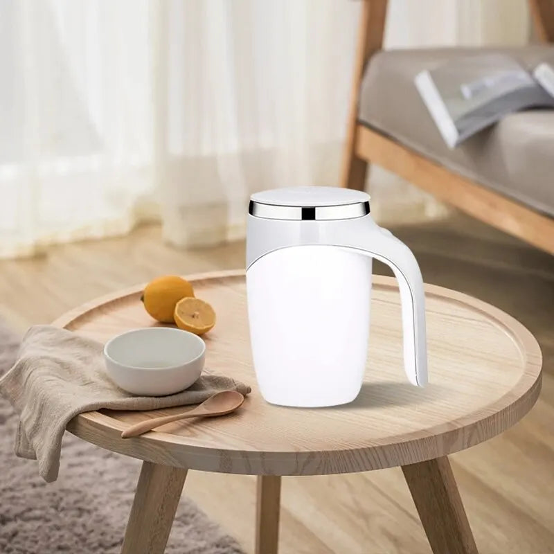 Tasse à Café Magnétique Rotative en Acier Inoxydable - Portable, Arrêt Automatique, Idéale pour Maison et Bureau, 301-400ml