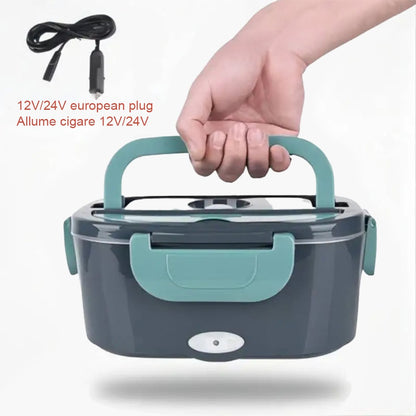 Boîte à Lunch Chauffante Électrique 2 en 1 pour Voiture et Maison - Bento Portable en Acier Inoxydable, Idéale pour Repas Chauds